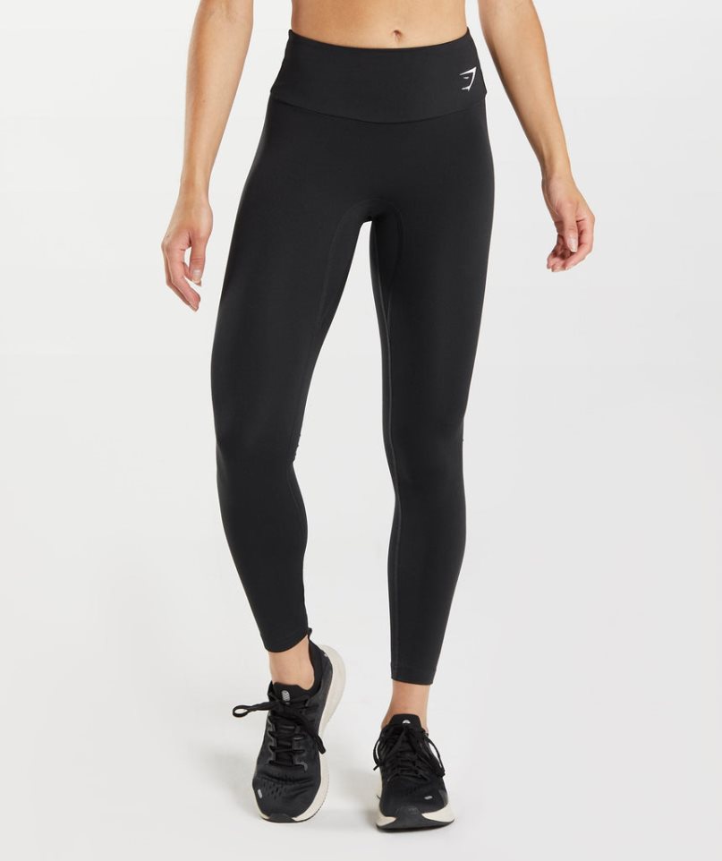 Women's Gymshark Fraction Leggings Black / White | CA 5A1086